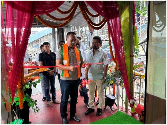 Kuhoi Zhimo, Dimapur Municipal Councillor inaugurates the Food Court (Food Plaza) at Dimapur Railway Station on August 5.